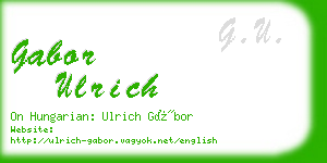 gabor ulrich business card